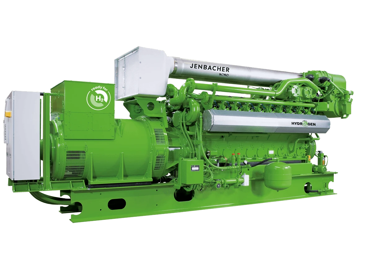 Front View of a Jenbacher J320 Gas Engine