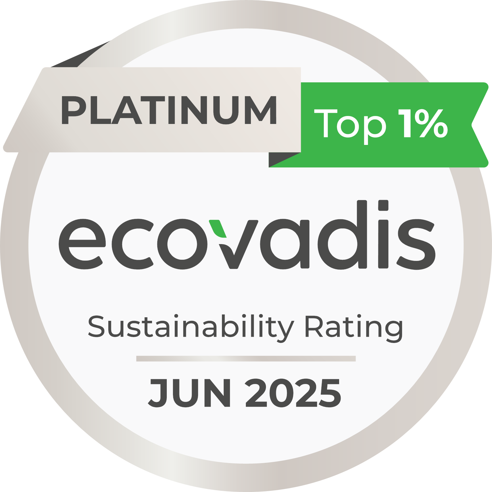 EvoVadis Platinum Badge